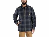 Carhartt Flannel Relaxed Fit Sherpa-Lined Shirt, Farbe:Marineblau, Größe:M