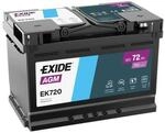 EXIDE EK720 STOP & START AGM Starterbatterie 72Ah 12V 760A AGM DIN/ISO L3