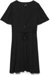 VERO MODA Damen Viskose Mini-Kleid Kurzarmkleid VMAlba 10292845 Black S