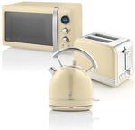 Swan Retro Fr&uuml;hst&uuml;cks-Set 1,8 L Wasserkocher, 2 Scheiben Breitschlitz-Brottoaster,