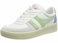 Gola Damen Grandslam Trident Sneaker, White/Patina Green/Pearl Pink, 40 EU