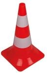 Perel Verkehrskegel 50 cm, rot wei&szlig;, flexibles LDPE, f&uuml;r Sport, Training,