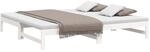 vidaXL Tagesbett Ausziehbar Sofa G&auml;stebett Sofabett Bett Bettsofa Holzbett
