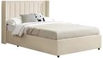 Juskys Polsterbett Savona 140x200 cm, Bett mit Stauraum, Lattenrost, Samt-Bezug,