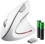 Trust Verto Kabellose Vertikale Maus, Wireless Ergonomische Maus, Vorbeugung Gegen