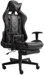 TRISENS Gaming Stuhl mit Fu&szlig;st&uuml;tze und ergonomsichen 4D-Armlehnen Gaming Chair in