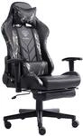 TRISENS Gaming Stuhl mit Fu&szlig;st&uuml;tze und ergonomsichen 4D-Armlehnen Gaming...