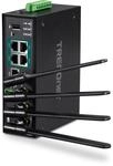 TRENDnet TI-WP100 Industrieller AC1200 Wireless Gigabit PoE+ Router, Schwarz