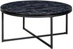 FineBuy Design Couchtisch &Oslash; 80 cm Marmoroptik, Wohnzimmertisch mit Metall-Gestell,