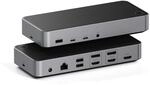 SATECHI Triple 4K Dockingstation, USB-C Dockingstation 13-in-1, mit 100W PD, 2