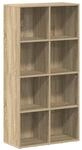 vidaXL Sideboard B&uuml;cherregal, B&uuml;cherschrank mit 8 F&auml;chern, W&uuml;rfelregal Standregal