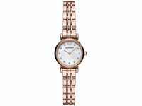 Emporio Armani Uhr für Damen , Zweizeiger Uhrwerk, 22mm Rose Gold Edelstahlgehäuse