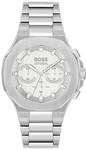 BOSS Chronograph Quarz Uhr f&uuml;r Herren Kollektion Taper mit Silbernes