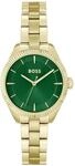 BOSS Analog Quarzuhr f&uuml;r Damen Kollektion SAGE mit Goldfarben Edelstahlarmband -