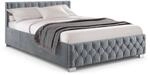 Juskys Polsterbett Nizza 180x200 cm Samt mit Stauraum, LED Beleuchtung &...