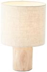 BRILLIANT Lampe, Pia Tischleuchte natur, 1x A60, E27, 40W, Holz aus nachhaltiger