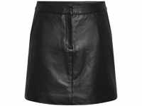 Y.A.S Damen YASLYMA HMW Leather Skirt NOOS Rock, schwarz, 36