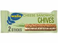 Wasa Sandwich Cheese & Chives 24x37g | Ballaststoffreicher Sandwich-Knäckebrot-Snack