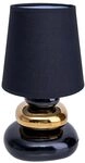 Tischleuchte Beistelllampe Schreibtischlampe Schwarz-Gold Schlafzimmerlampe