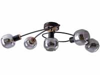 Näve Leuchten - 5er Deckenleuchte Fumoso - Deckenlampe aus Metall und Glas -...