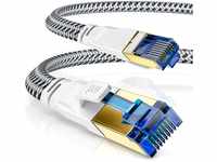 CSL - Cat 8 LAN Kabel 15m, 40Gbps 2000MHz Netzwerkkabel S/FTP Ethernet Kabel