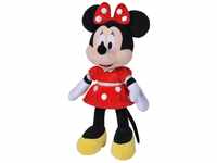 Simba 6315870229 - Disney Minnie Mouse, 35cm Plüschtier im roten Kleid, Kuscheltier,