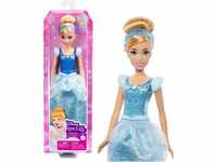 DISNEY Prinzessin Cinderella - Bewegliche Puppe mit glitzerndem Outfit, abnehmbaren