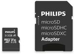 Philips Ultra Speed microSDXC Card 512 GB + SD Adapter UHS-I U1, Lesegeschwindigkeit