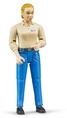 bruder 60408 - Frau mit hellem Hauttyp und blauer Hose - 1:16 Spielzeugfigur,