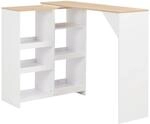 vidaXL Bartisch mit Beweglichem Regal Bartresen Stehtisch Tisch Bistrotisch