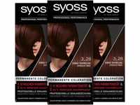 Syoss Color Coloration 3_28 Dunkle Schokolade Stufe 3 (3 x 115 ml), permanente