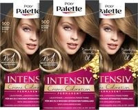 Palette Intensiv Creme Coloration 7-0/500 Dunkelblond Stufe 3 (3 x 115 ml),