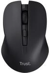Trust Mydo Leise Funkmaus, Maus Kabellos RF 2.4GHz, Schwarz