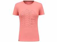 Salewa Damen Pure Skyline Dry W T-shirt., Lantana Pink Melange, S EU