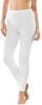 Schiesser Damen Leggings Lange - Luxury Baumwolle Unterhose, Weiss_200003, 40 EU