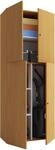 VCM Holz Besenschrank | 6 F&auml;cher | Haushaltsschrank | Ma&szlig;e: B. 70 x H. 184 x T. 40
