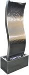 K&Ouml;HKO&reg; Wasserwand ca. 97 cm in Wellenform aus Edelstahl Wasserspiel LED-Beleuchtung