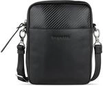 bugatti Comet, kleine Schultertasche aus Leder, Umh&auml;ngetasche in Carbonoptik,...