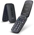 Panasonic KX-TU550EXB 4G Essentials Clamshell Mobile Phone for Seniors, 1.2 MP