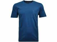RAGMAN Herren Softknit T-Shirt Rundhals, mit Brusttasche L, Blau-Melange-765