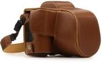 MegaGear MG1448 Canon EOS M50 (15-45mm) Ever Ready Leder Kamera-Case mit Trageriemen