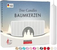 BRUBAKER 20er Pack Baumkerzen Wachs - Weihnachtskerzen