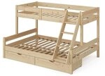 VitaliSpa Etagenbett Everest, Naturholz, 140x200 / 90x200 cm
