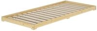 Erst-Holz&reg;Niederflurbett extra niedriges Bettrahmen Futonbett 100x200 Kiefer...