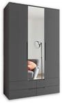 SPICE Eleganter Kleiderschrank mit viel Stauraum & Spiegelt&uuml;r - Vielseitiger