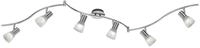 Trio Leuchten LED-Schiene "Levisto" in Nickel matt, Glas alabasterfarbig wei&szlig;