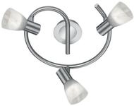 Trio Leuchten LED-Deckenleuchte "Levisto" in Nickel matt, Glas alabasterfarbig wei&szlig;