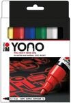 Marabu 1240000004002 - YONO Marker Set mit 6 Farben, vielseitige Acrylstifte mit