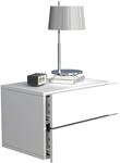 VCM Nachttisch 45x32x30 cm 2 Schubladen Wandmontage Nachtkonsole Holz | Ablage-...