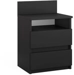 Vicco Nachttisch Monty, Schwarz, 39.6 x 59.1 cm, zur Ablage von Alltagsgegenst&auml;nden
